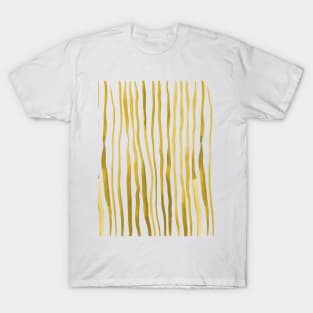 Vertical watercolor lines - yellow T-Shirt